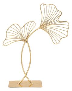 Dekoracija u zlatnoj boji Mauro Ferretti Leaf Glam, visina 44 cm