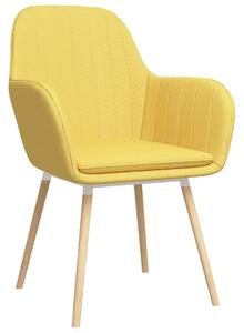 VidaXL Blagovaonske stolice s naslonima za ruke 6 kom žute od tkanine