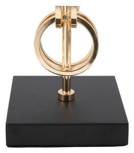 Stolna svjetiljka u crno-zlatnoj boji Mauro Ferretti Glam Rings, visina 54,5 cm