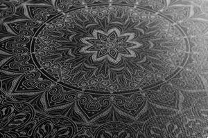 Slika zlatna orijentalna Mandala u crno-bijelom dizajnu