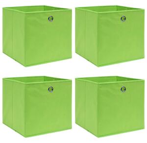 VidaXL Kutije za pohranu 4 kom zelene 32 x 32 x 32 cm od tkanine