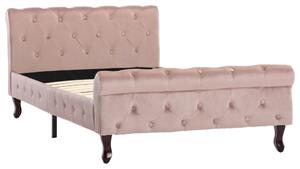 VidaXL Okvir za krevet ružičasti baršunasti 100 x 200 cm