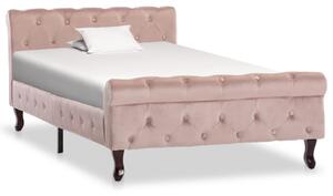 VidaXL Okvir za krevet ružičasti baršunasti 100 x 200 cm