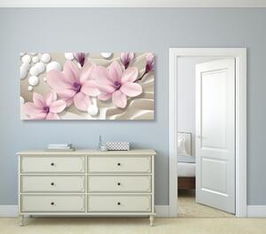 Slika magnolija na apstraktnoj pozadini