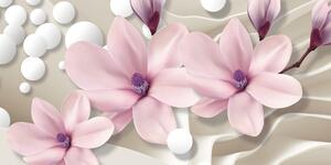Slika magnolija na apstraktnoj pozadini