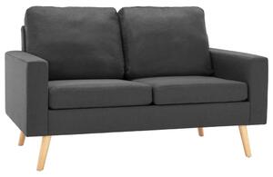 VidaXL 2-dijelni set sofa od tkanine tamnosivi