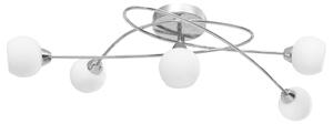 VidaXL Stropna svjetiljka s okruglim bijelim sjenilima za 5 žarulja G9