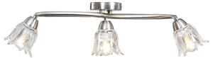 VidaXL Stropna svjetiljka sa staklenim sjenilima za 3 žarulje E14