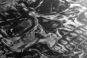 Slika umjetnička lubanja u crno-bijelom dizajnu