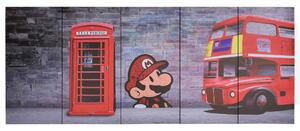 VidaXL Set zidnih slika na platnu s uzorkom Londona šareni 200 x 80 cm