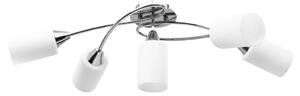 VidaXL Stropna svjetiljka s keramičkim sjenilima 5 žarulja E14 bijela