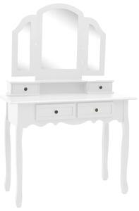 VidaXL Toaletni stolić sa stolcem bijeli 100x40x146 cm drvo paulovnije