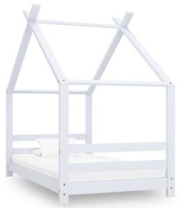 VidaXL Okvir za dječji krevet od masivne borovine bijeli 80 x 160 cm