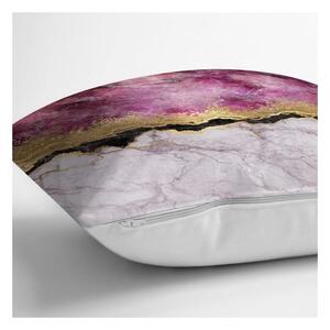 Jastučnica Minimalist Cushion Covers Marble With Pink And Gold, 45 x 45 cm