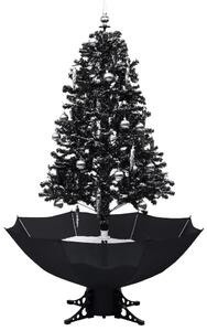 VidaXL Božićno drvce koje sniježi sa stalkom crno 170 cm PVC