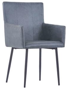 VidaXL Blagovaonske stolice od umjetne brušene kože 6 kom sive