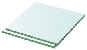 VidaXL Ploče za police 2 kom staklene prozirne 30 x 30 cm