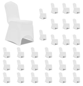 VidaXL Navlake za stolice rastezljive bijele 30 kom