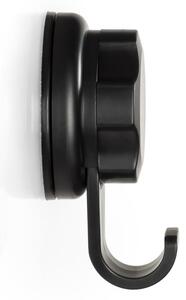 Set od 4 crne samoljepljive kukice Compactor Bestlock Black Big Hooks, ⌀ 7,1 cm