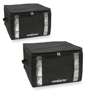 Set od 2 crne vakuumske kutije za pohranu Compactor Black Edition Medium, 40 x 25 cm