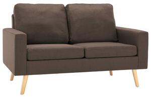 VidaXL 2-dijelni set sofa od tkanine smeđi