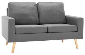 VidaXL 2-dijelni set sofa od tkanine svjetlosivi