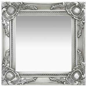 VidaXL Zidno ogledalo u baroknom stilu 40 x 40 cm srebrno