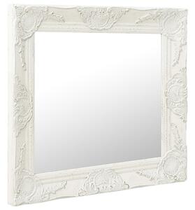 VidaXL Zidno ogledalo u baroknom stilu 50 x 50 cm bijelo