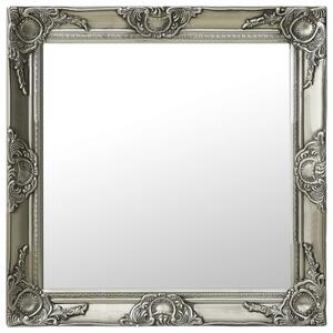 VidaXL Zidno ogledalo u baroknom stilu 60 x 60 cm srebrno