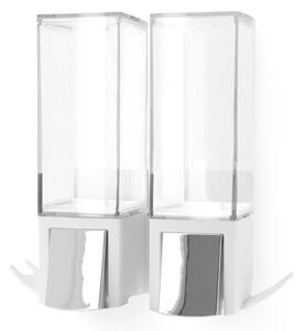 Bijeli dvostruki dozator za sapun Compactor Clevek Double Dispenser