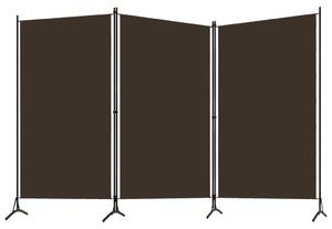 VidaXL Sobna pregrada s 3 panela smeđa 260 x 180 cm