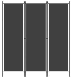 VidaXL Sobna pregrada s 3 panela crna 150 x 180 cm