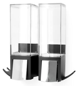 Crni dvostruki dozator za sapun Compactor Clevek Double Dispenser