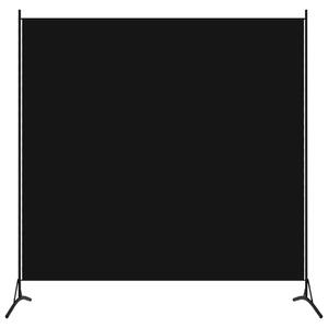 VidaXL Sobna pregrada s 1 panelom crna 175 x 180 cm