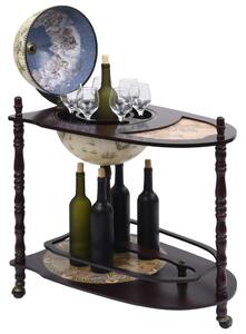 VidaXL Samostojeći stalak za vino u obliku globusa drvo eukaliptusa