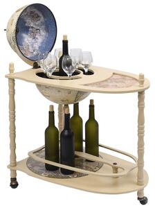 VidaXL Samostojeći stalak za vino u obliku globusa drvo eukaliptusa