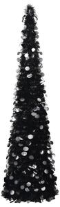 VidaXL Prigodno umjetno božićno drvce crno 150 cm PET