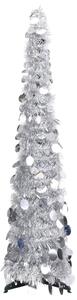 VidaXL Prigodno umjetno božićno drvce srebrno 120 cm PET