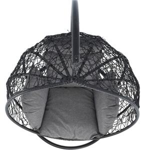 Tamno siva viseća fotelja od umjetnog ratana Bonami Selection Noel