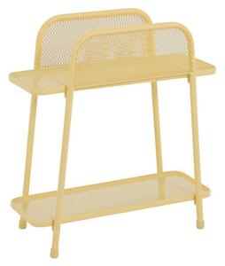 Žuti metalni stolić za balkon Garden Pleasure MWH, visina 70 cm