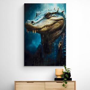 Slika plavo-zlatni krokodil