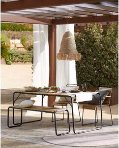Vrtni blagovaonski stol s pločom od bagremovog drveta Kave Home Yukari, 165 x 90 cm