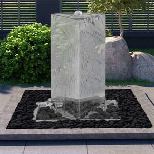 VidaXL Vrtna fontana s crpkom od nehrđajućeg čelika 76 cm trokutasta