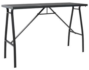 VidaXL Vrtni barski stol crni 180 x 60 x 110 cm od kaljenog stakla