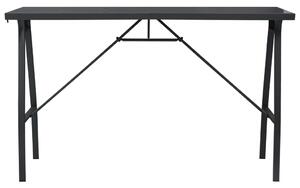 VidaXL Vrtni barski stol crni 180 x 60 x 110 cm od kaljenog stakla