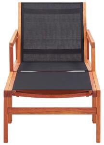 VidaXL Vrtna stolica od masivnog drva eukaliptusa i tekstilena