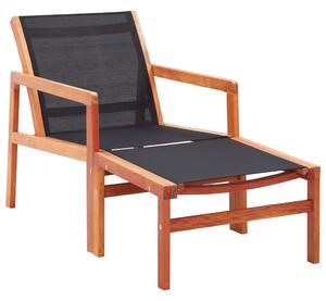 VidaXL Vrtna stolica od masivnog drva eukaliptusa i tekstilena