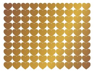 Set od 100 zidnih samoljepljivih naljepnica Ambiance Golden Heart