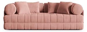 Ružičasta baršunasti sklopiva sofa 206 cm Kemi – Cosmopolitan Design