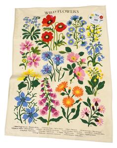 Bež pamučni ručnik Rex London Wild Flowers, 50 x 70 cm